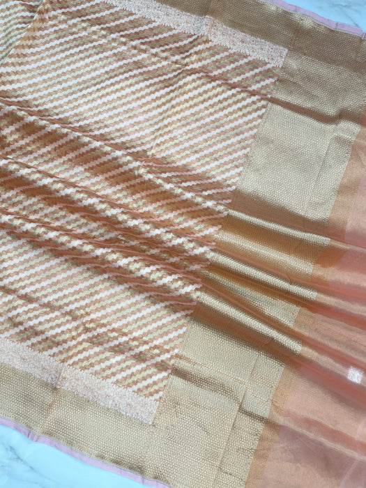 Pure Tissue Reshmi Zari Banarasi Brocade Handloom Dupatta