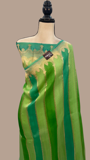 Pure Kora Handloom Banarasi Saree -Rangkat - The Handlooms