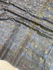 Pure Butter Crepe Banarasi Saree - The Handlooms