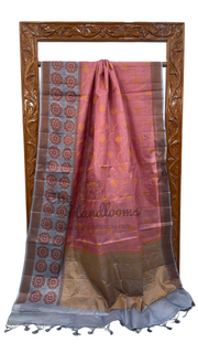 Pure Tussar Silk Handloom Banarasi Saree - The Handlooms