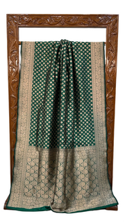 Pure Katan Silk Banarasi Handloom Saree - All over jaal work - The Handlooms
