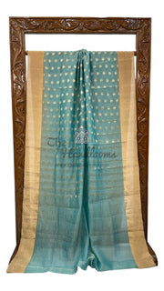 Pure Kora Tissue Crush Handloom Banarasi Saree - The Handlooms