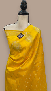 Pure Mango Silk Banarasi Handloom Saree - The Handlooms