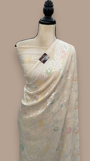 Tussar Georgette Handloom Banarasi Saree - The Handlooms