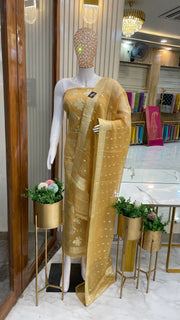Khaddi Georgette Banarasi Dress material - The Handlooms