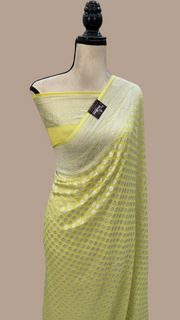 Pure Khaddi Georgette Handloom Banarasi Saree - The Handlooms