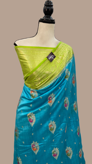 Pure Chiniya Silk Handloom Banarasi Saree - The Handlooms