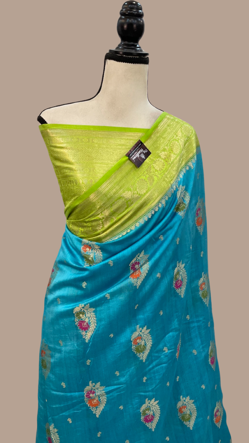 Pure Chiniya Silk Handloom Banarasi Saree - The Handlooms