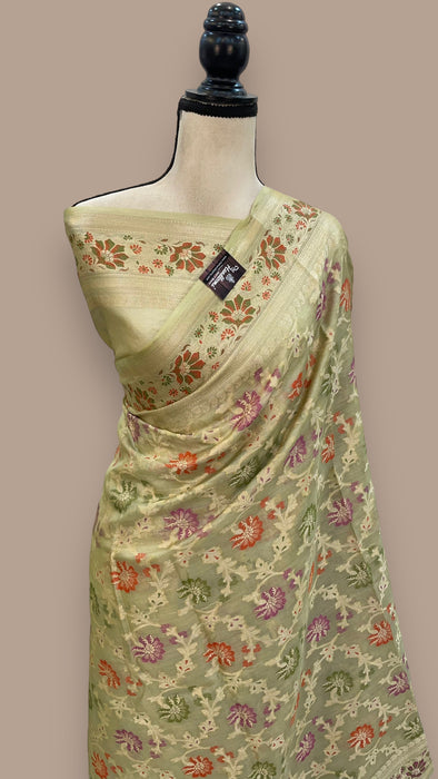 Pure Tussar Silk Handloom Banarasi Saree
