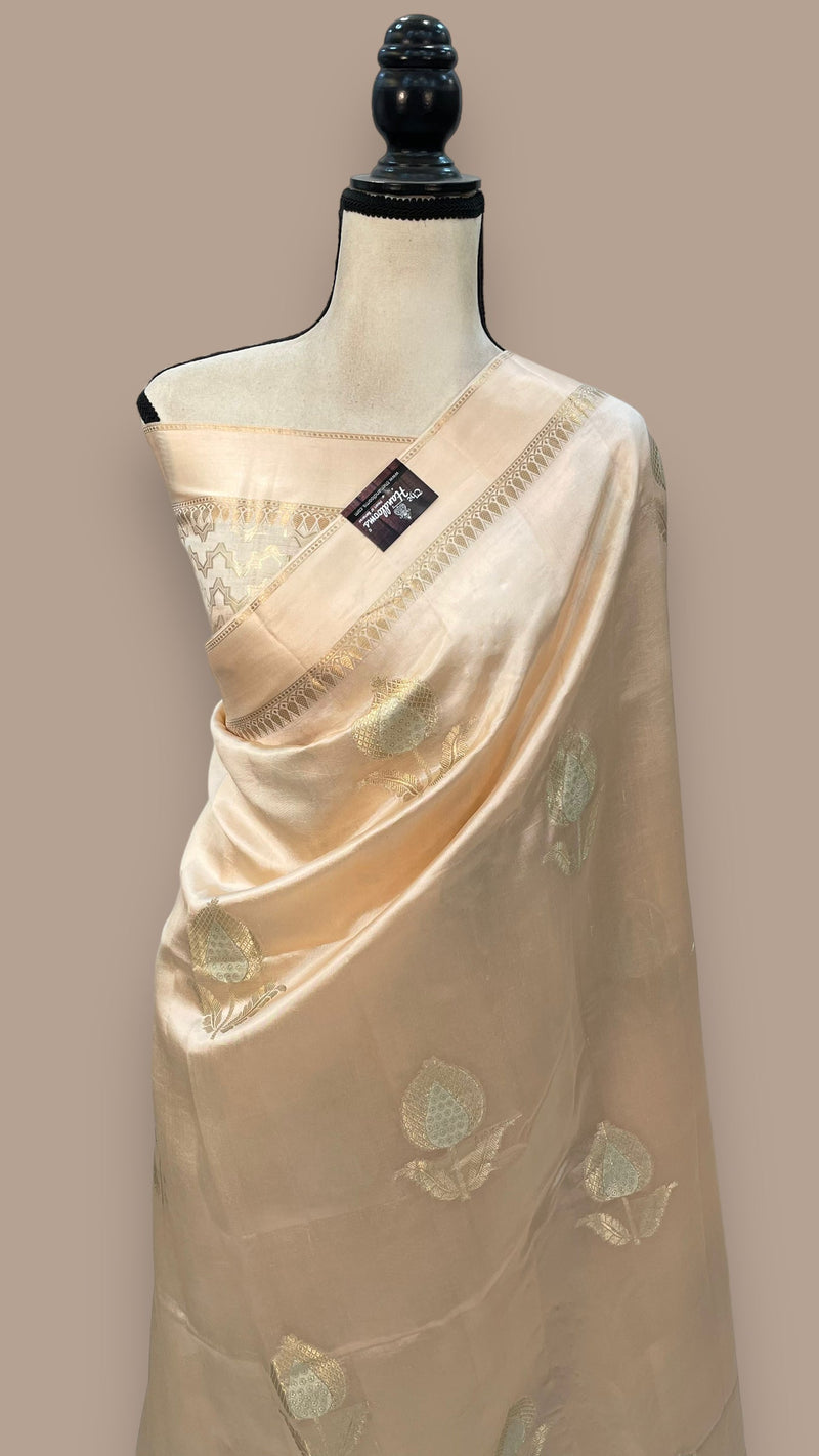 Pure Mango Silk Banarasi Handloom Saree - The Handlooms