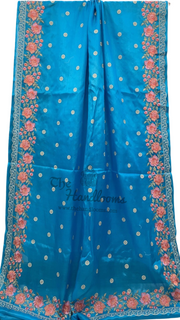 Tussar Silk Handloom Banarasi Saree With Chikankari - The Handlooms