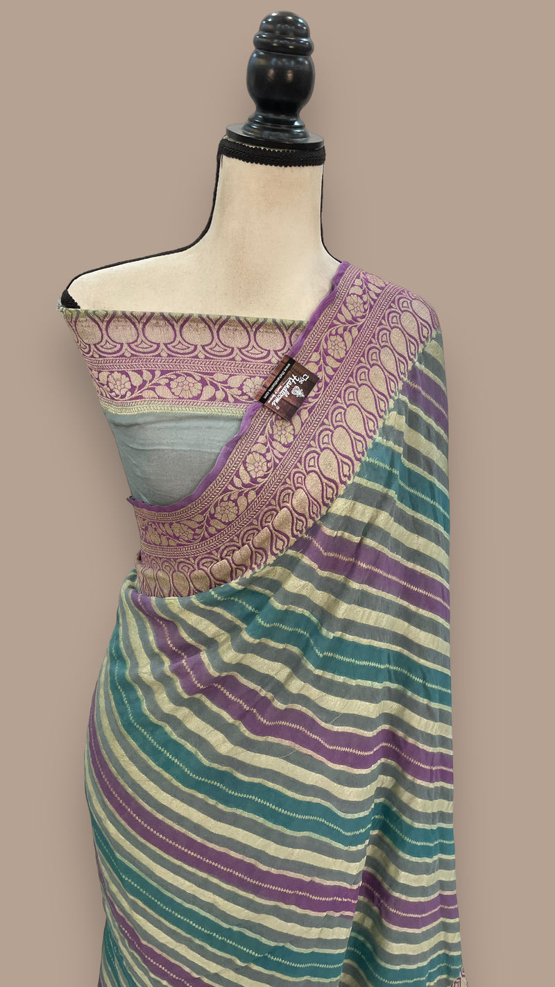 Pure Chiffon Khaddi Banarasi Saree - The Handlooms