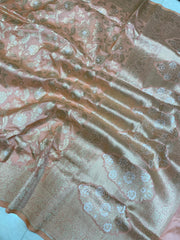 Pure Katan Silk Banarasi Handloom Saree - All over Sona Roopa Jaal work - The Handlooms