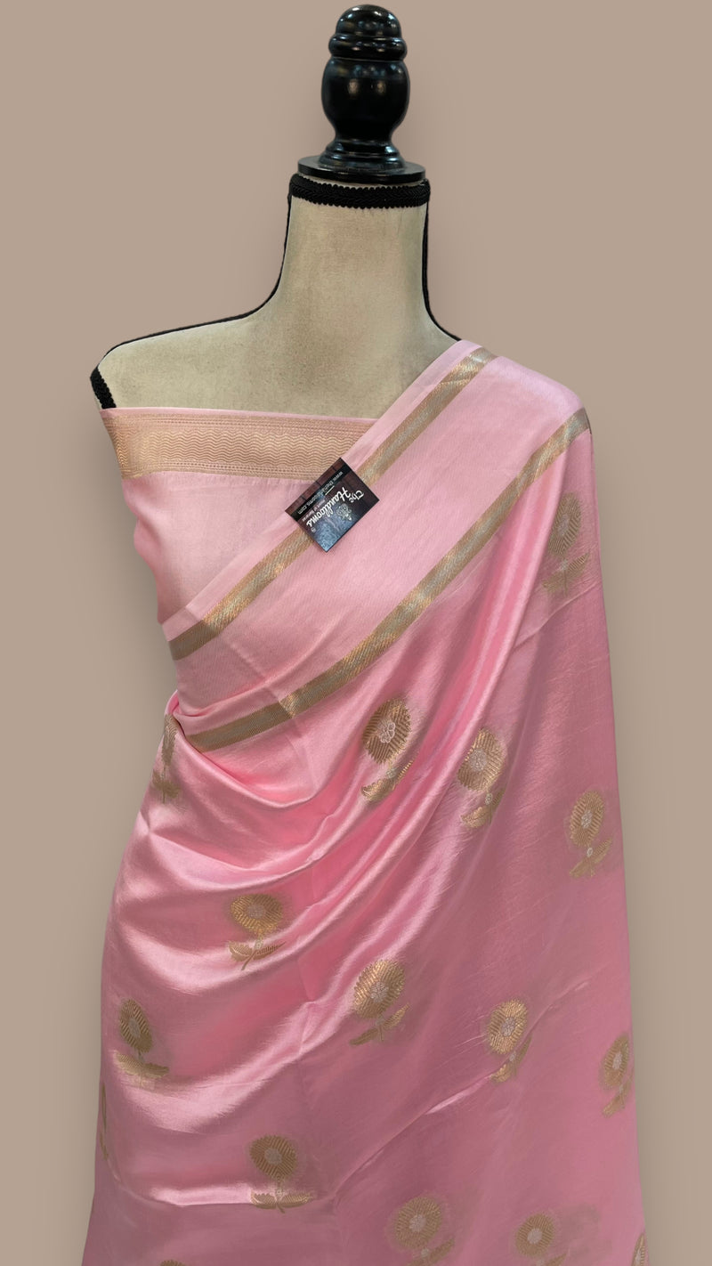 Pure Mango Silk Banarasi Handloom Saree - The Handlooms