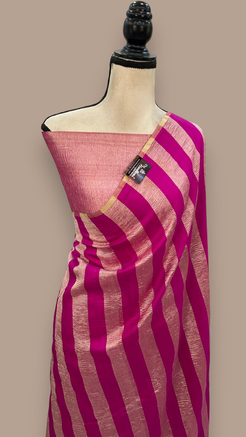 Pure Moonga Tissue Silk Banarasi Handloom Saree - The Handlooms