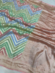 Pure Khaddi Georgette Rangkat Handloom Banarasi Saree - The Handlooms