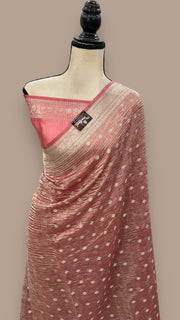 Pure Kora Tissue Crush Handloom Banarasi Saree - The Handlooms