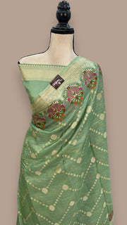 Pure Tussar Silk Handloom Banarasi Saree - The Handlooms