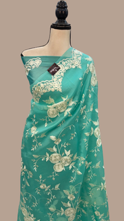 Organza Chikankari Handloom Banarasi Saree - The Handlooms