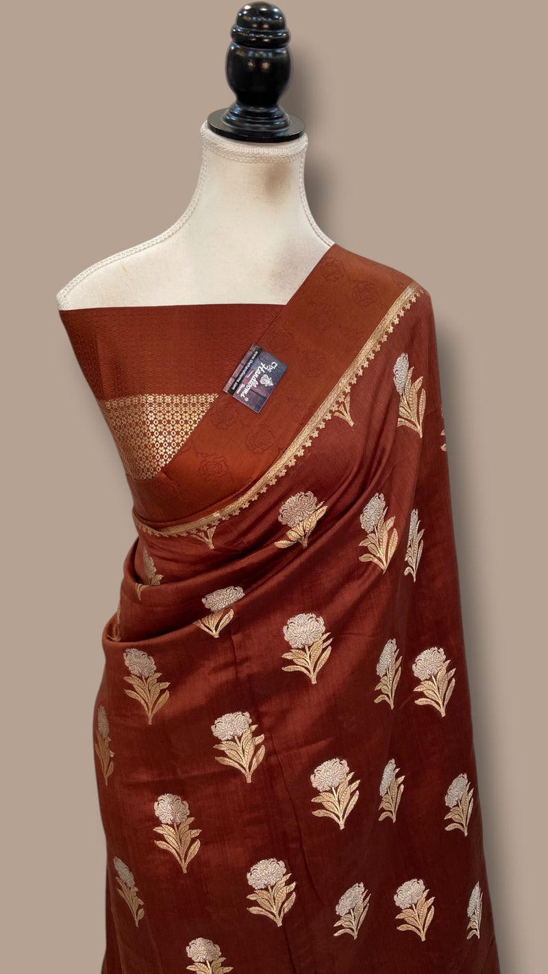 Pure Chiniya Silk Handloom Banarasi Saree