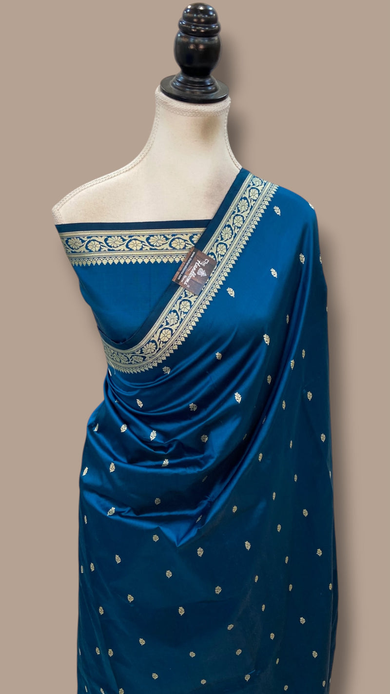 Pure Katan Silk Reshmi Zari Banarasi Handloom Saree