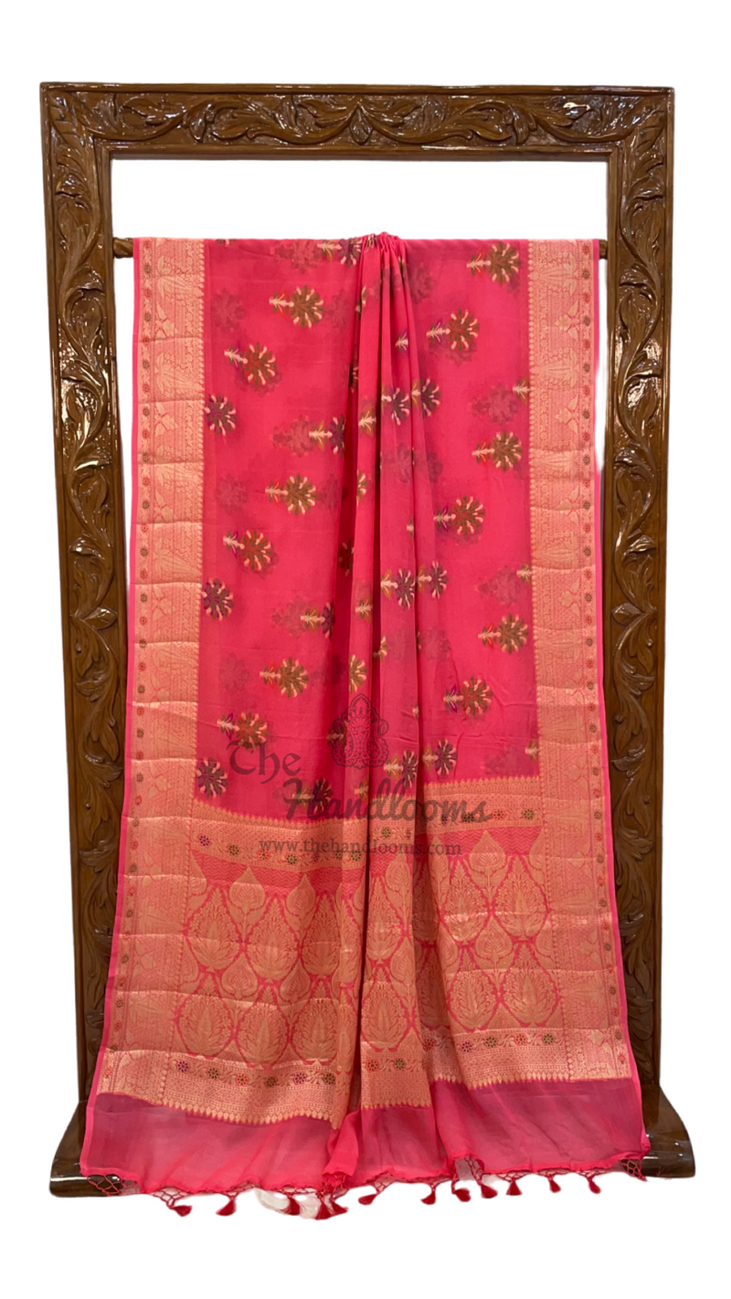 Pure Chiffon Khaddi Banarasi Saree - The Handlooms