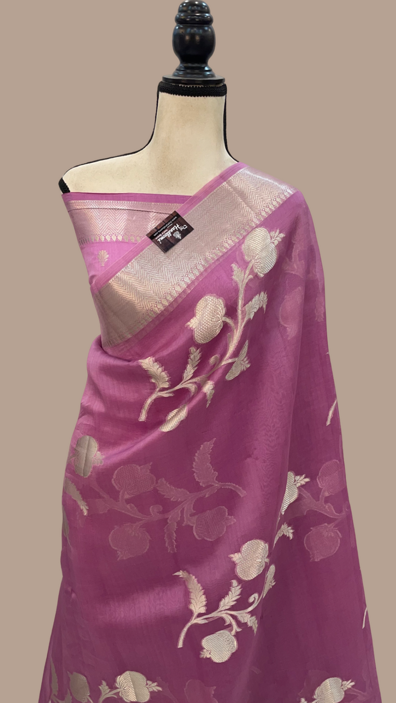 Mauvee Pure Kora Handloom Banarasi Saree - The Handlooms