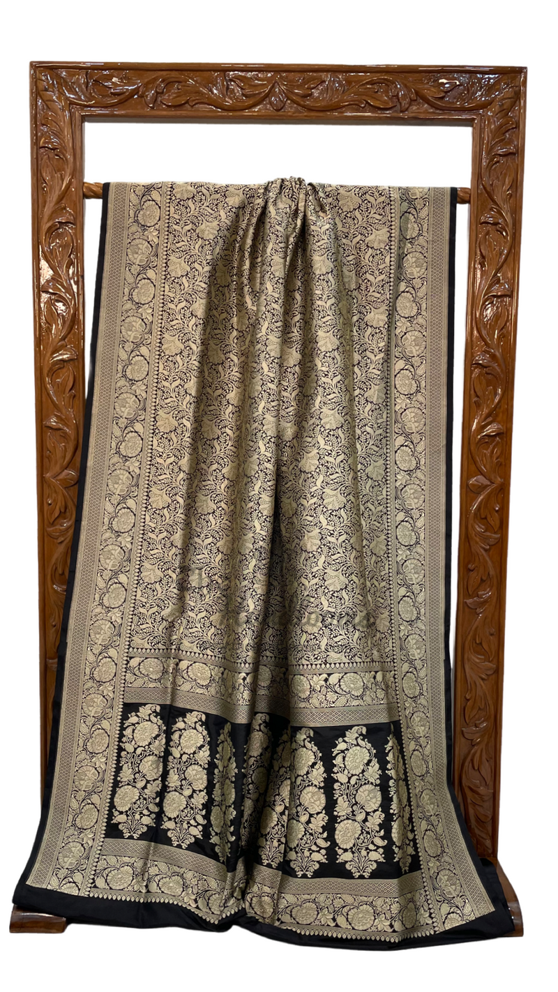 Pure Katan Silk Banarasi Handloom Saree - Tanchui Brocade - The Handlooms