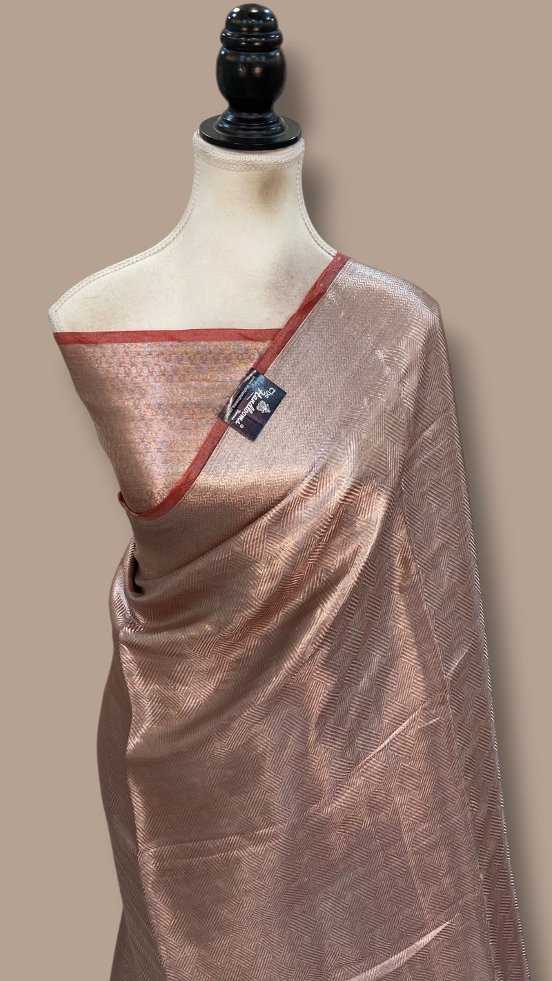 Pure Kora Tissue Tanchui Handloom Banarasi Saree