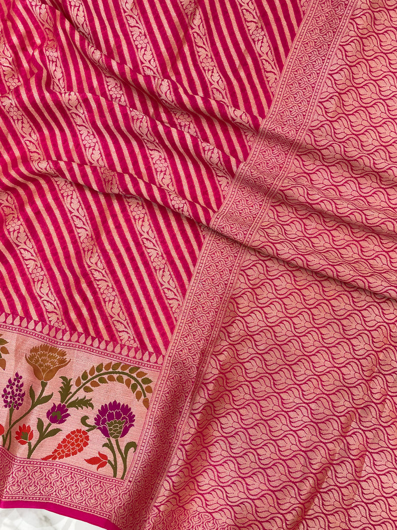 Pure Chiffon Khaddi Banarasi Saree - The Handlooms