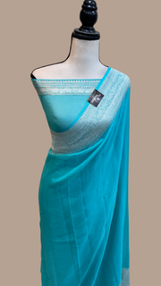 Pure Georgette Banarasi Handloom Saree - The Handlooms