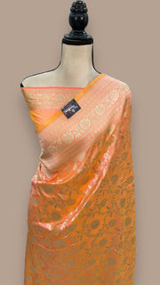 Pure Katan Silk Banarasi Handloom Saree - All over Jaal work - The Handlooms