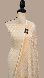 Pure Khaddi Georgette Banarasi Dress material - The Handlooms