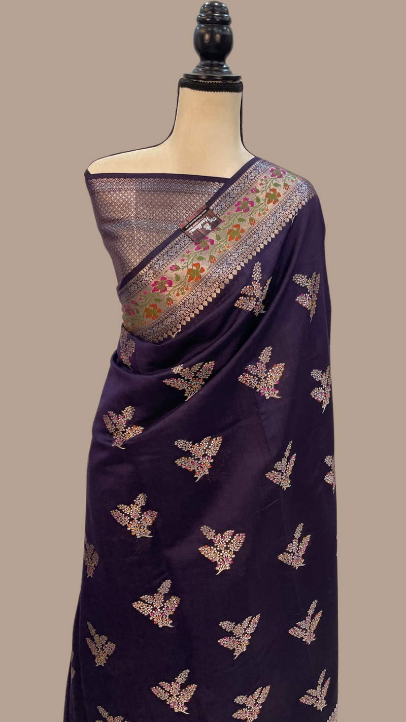 Pure Chiniya Silk Handloom Banarasi Saree - The Handlooms