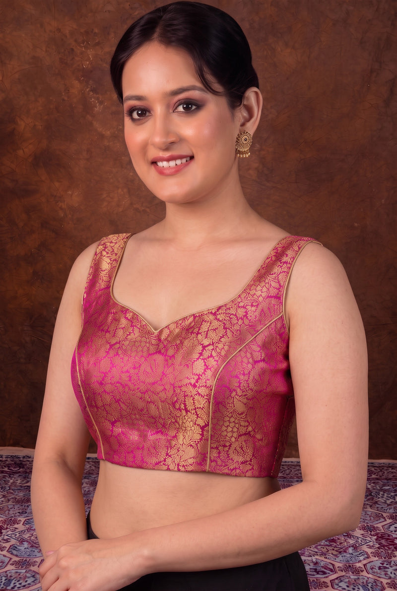 Pure Banarasi Silk Tanchui Brocade Blouse