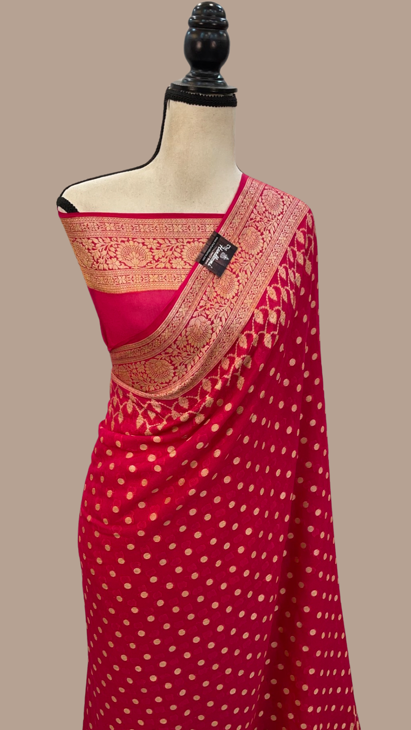 Pure Chiffon Khaddi Banarasi Saree - The Handlooms