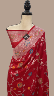 Tussar Georgette Handloom Banarasi Saree - The Handlooms