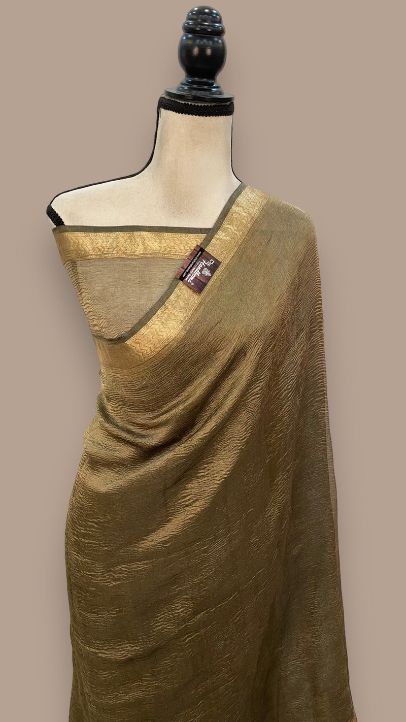 Pure Kora Tissue Handloom Banarasi Saree - The Handlooms