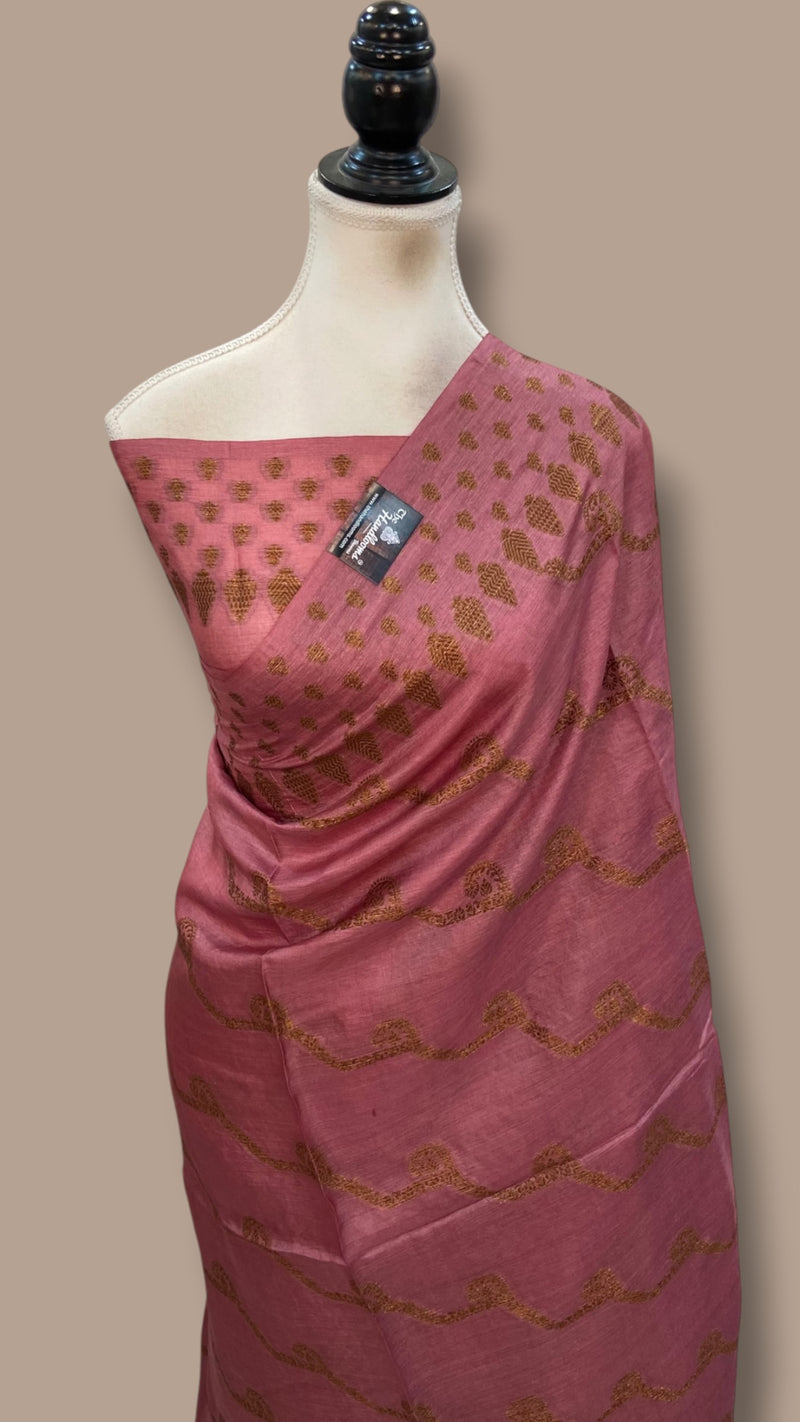 Pure Tussar Silk Handloom Banarasi Saree