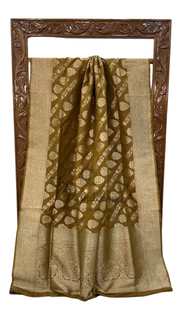 Pure Katan Silk Banarasi Handloom Saree - All Over Jaal Work - The Handlooms