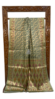 Pure Tussar Silk Handloom Banarasi Saree - The Handlooms