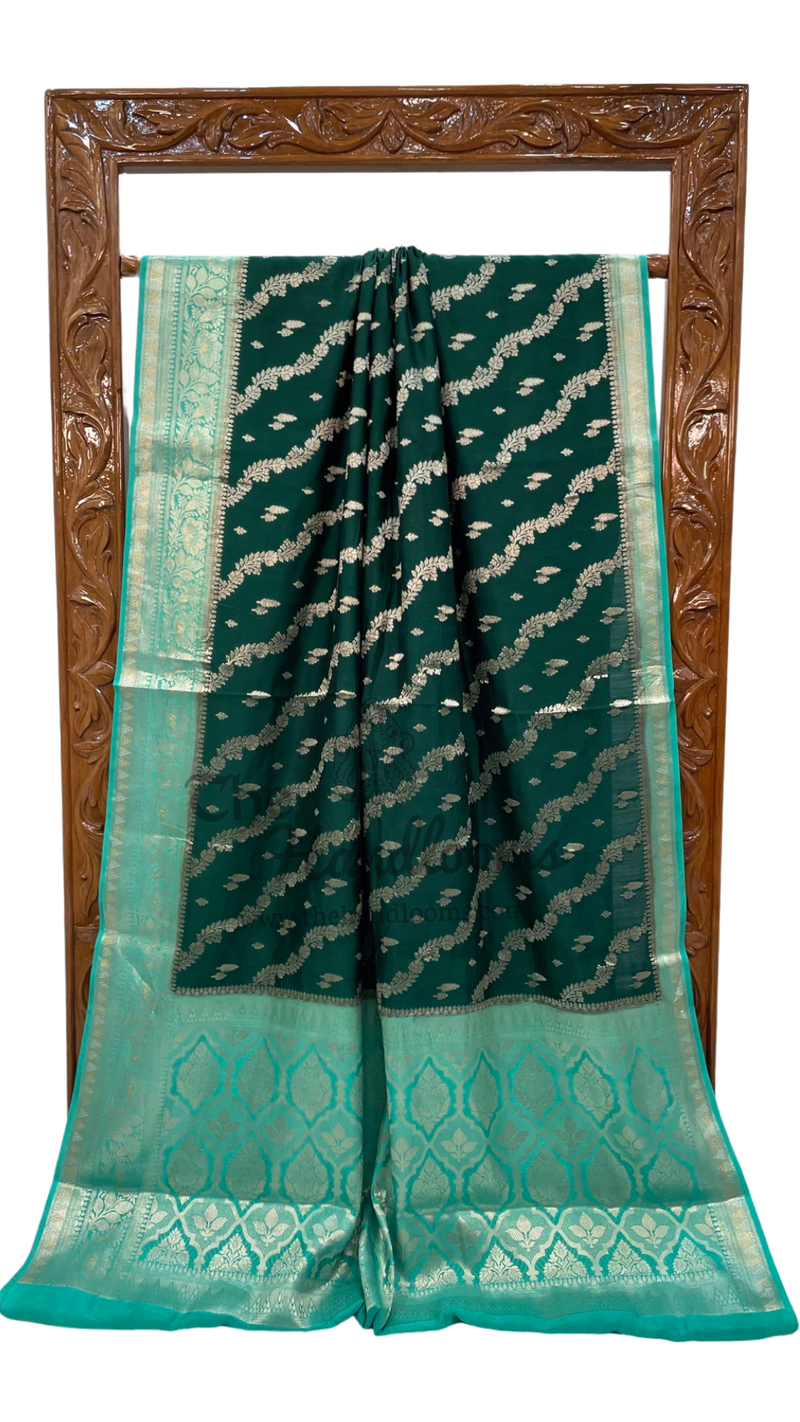 Pure Chiniya Silk Handloom Banarasi Saree - The Handlooms