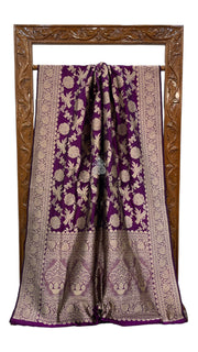 Pure Katan Silk Banarasi Handloom Saree - All Over Jaal Work - The Handlooms