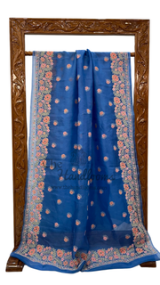 Pure Organza Chikankari Handloom Banarasi Saree - The Handlooms