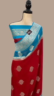 Pure Georgette Banarasi Handloom Saree - The Handlooms
