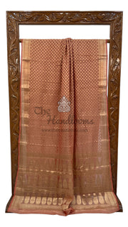Pure Kora Tissue Crush Handloom Banarasi Saree - The Handlooms