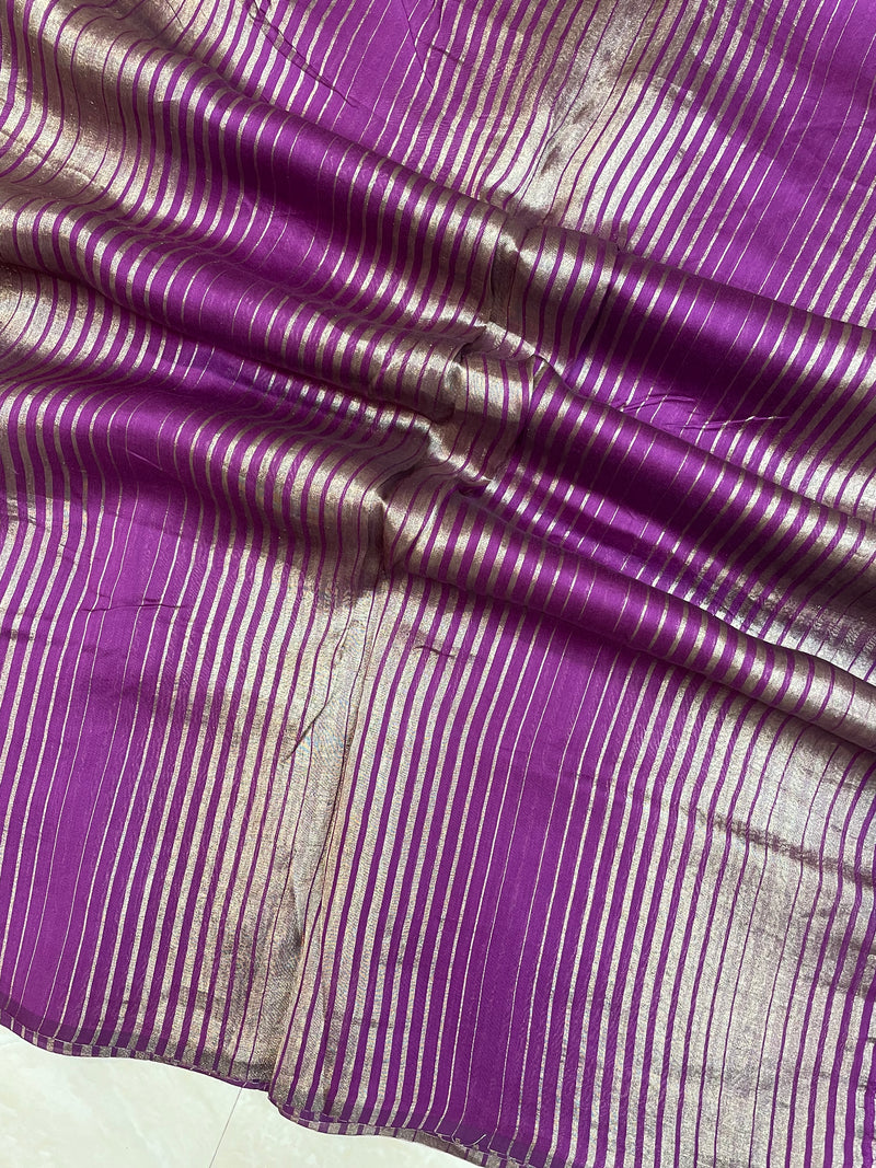 Pure tissue Chanderi Handloom Banarasi Saree - The Handlooms