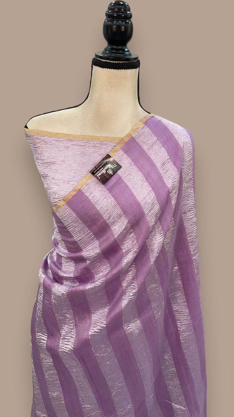 Pure Moonga Tissue Silk Banarasi Handloom Saree - The Handlooms