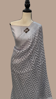 Pure Kora Handloom Banarasi Saree - The Handlooms