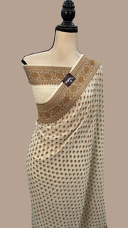 Khaddi Georgette Banarasi Saree -  Antique zari - The Handlooms